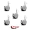 Service Caster 2.375 Inch MRI Safe Casters with Brakes, 7/16 Grip Ring Stem, Set of 5, SCC, 5PK SCC-GR02S60-TPR-GRY-B-716138-MRI-5 - alternate 2